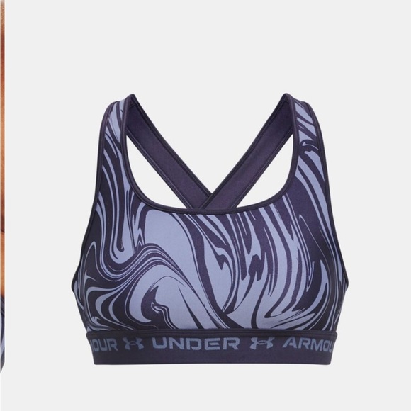 NWT $40 Women's Under Armour Mid Crossback Print Size 3X Sports Bra - Picture 3 of 9